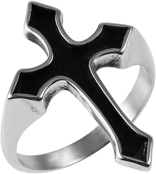 Christian Stainless Steel Religious Cross Ring
