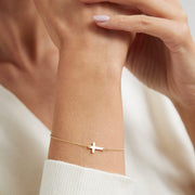 Cross Chain Link Bracelet