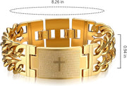 Cross Holy Bible Watch band Chain Link Bracelet