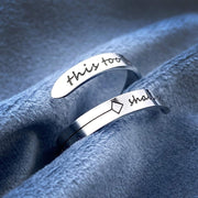 Adjustable Inspirational  Stainless Steel Ring