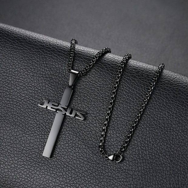 Faith Necklace f Silver Cross Pendant Necklace