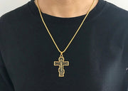 Men's Stainless Steel Cross Crucifix Bible Prayer Pendant