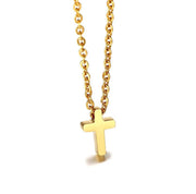 White & Rose Cross Jesus Christ Crucifix Cross Pendant